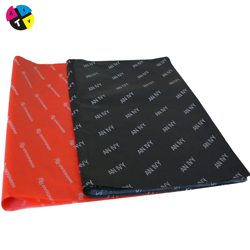 customized printed victoria secret black color tissue paper with white logo printing gift wrapping paper