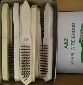 High Quality Galvanized Steel <strong>Wire</strong> <strong>Brush</strong> with Wooden Handle - Product Image 3