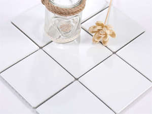 300x300mm (97x97mm) blanc mat mosaïque carrelage en céramique/carrelage mural de cuisine - Product Image 3