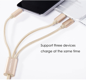 Yj MODE 3 en 1 Micro USB Câble Pour <span class=keywords><strong>iPhone</strong></span> 7 6 6 s Plus 5S <span class=keywords><strong>SE</strong></span> Pour Samsung Xiaomi Meizu - Product Image 3