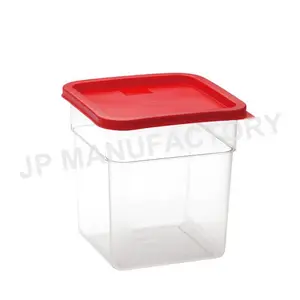 Contenedor de alimentos de plástico transparente, irrompible, 7L, con tapa