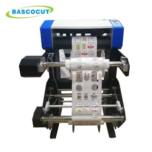 Bascocut roll to roll vinyl digital etichetta die cutter/contorno automatico taglierina etichetta