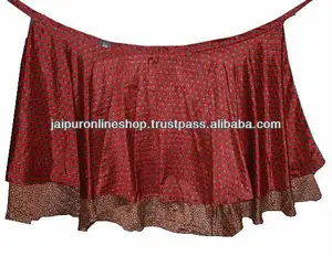 Manufacturer, exporter and supplier of ladies silk short wrap skirt