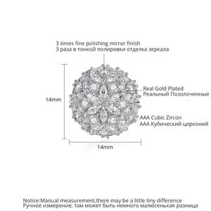 <span class=keywords><strong>Orecchini</strong></span> a Perno LUOTEEMI con Sfera di Fiori in Zirconia Cubica, Eleganti <span class=keywords><strong>Orecchini</strong></span> a Fiore in Zirconia per Donne - Product Image 2