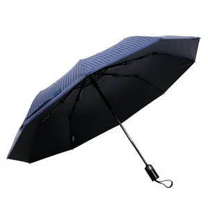 环保材料经典型商务男士计划高品质10肋防风3折叠伞