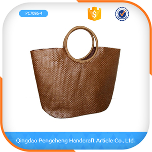 2016 venta caliente del nuevo diseño de <span class=keywords><strong>ganchillo</strong></span> bolsa de paja de papel con asa - Product Image 4