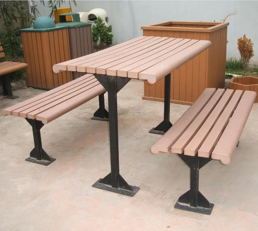 العامة Wpc مقعد كرسي حديقة كرسي أثاث خارجي 60% ألياف الخشب + 30% البلاستيك + 10% إضافات Wpc (مرّكب من الخشب والبلاستيك) SGS