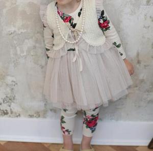 ホット卸売子供服USAガール100コットンスカートレギンス - Product Image 3