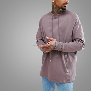 Hiver hommes Col Ras Du Cou Sweat Plaine Polaire Mode <span class=keywords><strong>Pull</strong></span> Surdimensionné À La Palangre Hommes Sweat Avec Cordon de Serrage Cou - Product Image 2