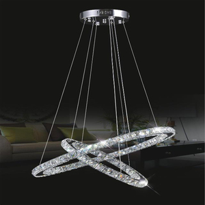 Descuento 3 círculo redondo sombra decorativ LED lámpara pendiente cristalina/lámpara colgante luz - Product Image 1