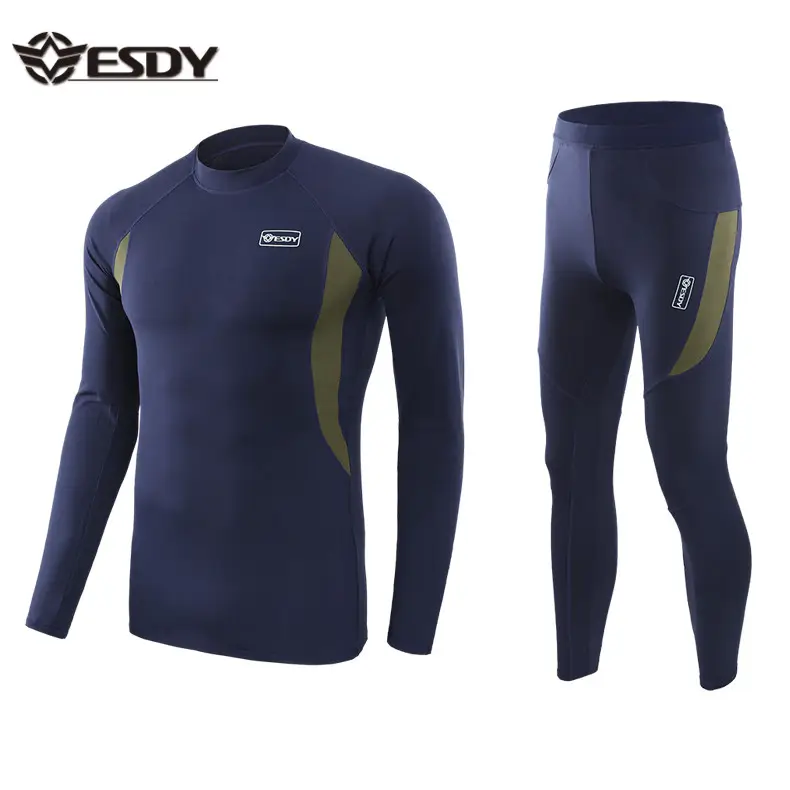 Navy blue OEM Service tactical thermal fleece warm clothing thermal underwear