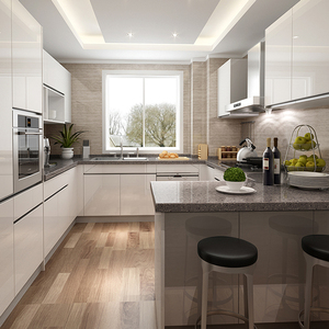 การออกแบบใหม่ที่ทันสมัยตู้ครัวไม้เนื้อแข็งตู้ครัวการออกแบบตู้ครัว - Product Image 2