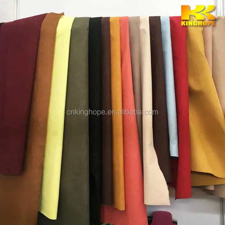 Sintetis dan Bahan Suede Mikro 100% Polyester Microfiber Kain Gulungan Pembuatan Sepatu Bahan Microfiber Kain Suede