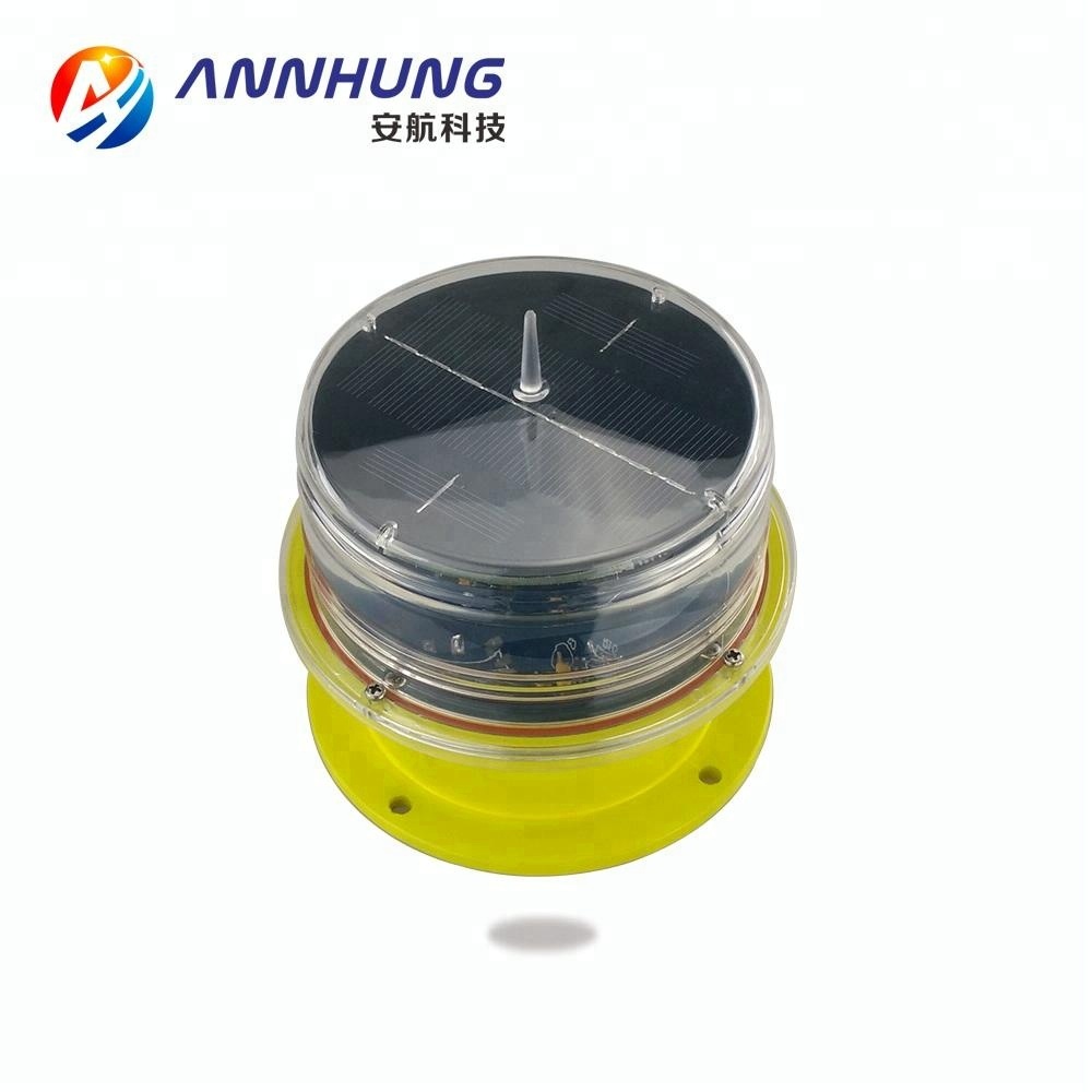 LED Solar Powered Medium-intensity Aviation Obstruction Light
