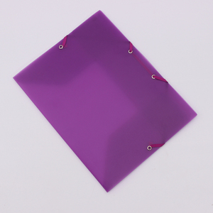 Tùy chỉnh 3 nắp A4 Kích thước trong suốt Polypropylene nhựa thư mục tập tin với ban nhạc đàn hồi đóng cửa các loại màu sắc - Product Image 2