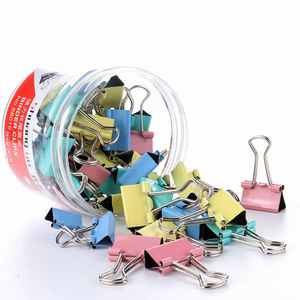 60pcs Metalen Bindmiddel Clips 15mm Willekeurige Gemengde Note Clip Kantoor School Document Bestand - Product Image 6