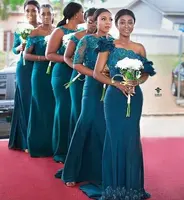 Vestido Convertible de dama de honor con diseño de sirena verde azulado Infinity