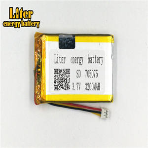 Male 2,0-<span class=keywords><strong>3</strong></span> P Battery from <span class=keywords><strong>3</strong></span>,7 V 705075 3200 mah lithium high density flat lipo lithium polymer battery lithium li Ion battery free shipping - Product Image 2