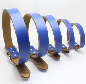 Holesale-collar y correa de cuero grueso para perro, accesorio liso para manualidades