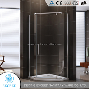 Exceder de Nuevo Diseño 2000mm Con Bisagras Puertas De Ducha de <span class=keywords><strong>Vidrio</strong></span> Sin Marco Alibaba - Product Image 6