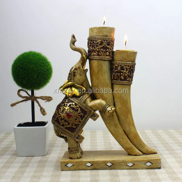 Resin gifts candle holders elephant candle holder for sale