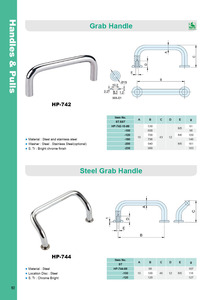 HP-742 Quincaillerie industrielle Porte en acier inoxydable 304 Insert Poignée Tiroir Poitrine Pull D et U Shape Finger Lift Cabinet Handle - Product Image 5