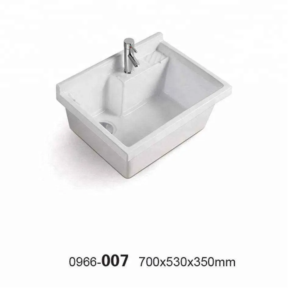 Lavabo en céramique de grande taille pour machine à laver, évier en profondeur, lavage des mains, 120 ml
