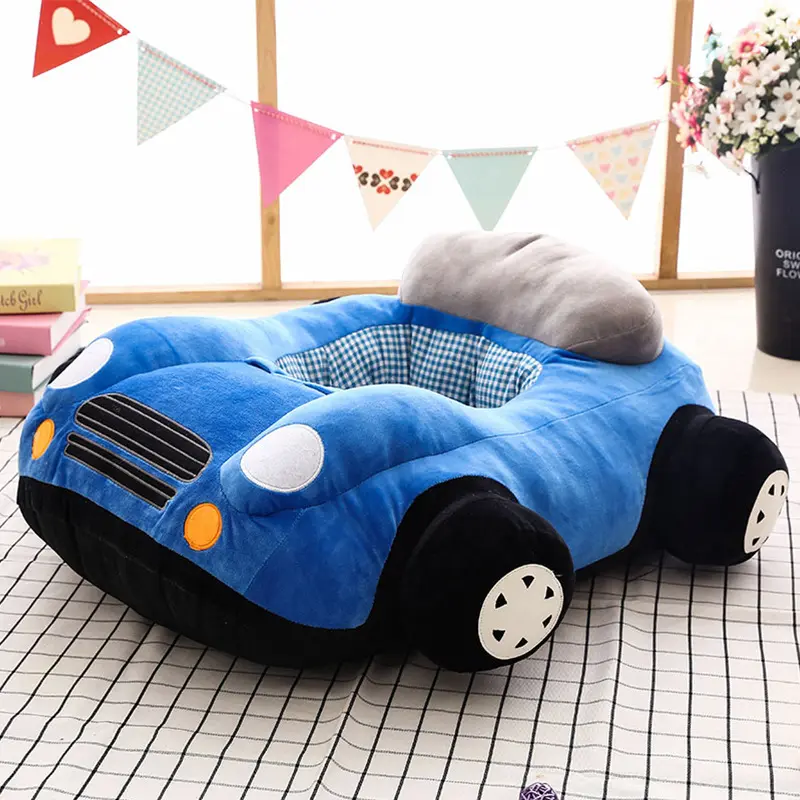 Nuevo coche de bebé de dibujos animados almohada sofá de peluche de juguete de los niños sofá almohada regalo venta al por mayor