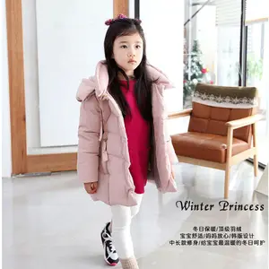 Meilleur prix Stock Enfants Doudoune pour l'hiver Manches longues pour filles Fabriqué en Chine