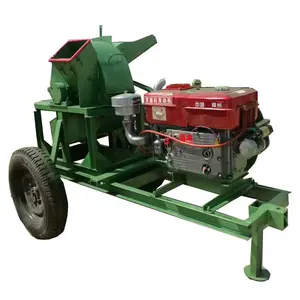 Điện Hoặc Diesel Loại Khuyến Mại Giá Gỗ Chip Crusher Nhỏ Máy Nghiền Gỗ, Điện Thoại Di Động Máy Nghiền Gỗ