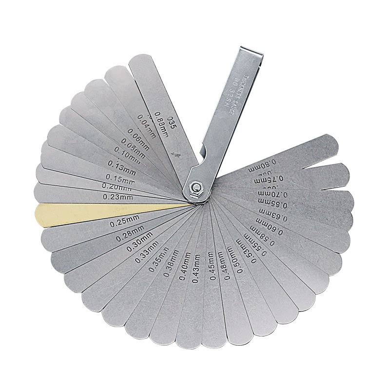32 Blades Feeler Gauge Metric Gap Filler 0.04-0.88mm Thickness Gage For Measurement Tool