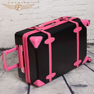 ทำในประเทศจีนabsรถเข็นกระเป๋าวินเทจกระเป๋าเดินทางสำหรับผู้หญิง - Product Image 3