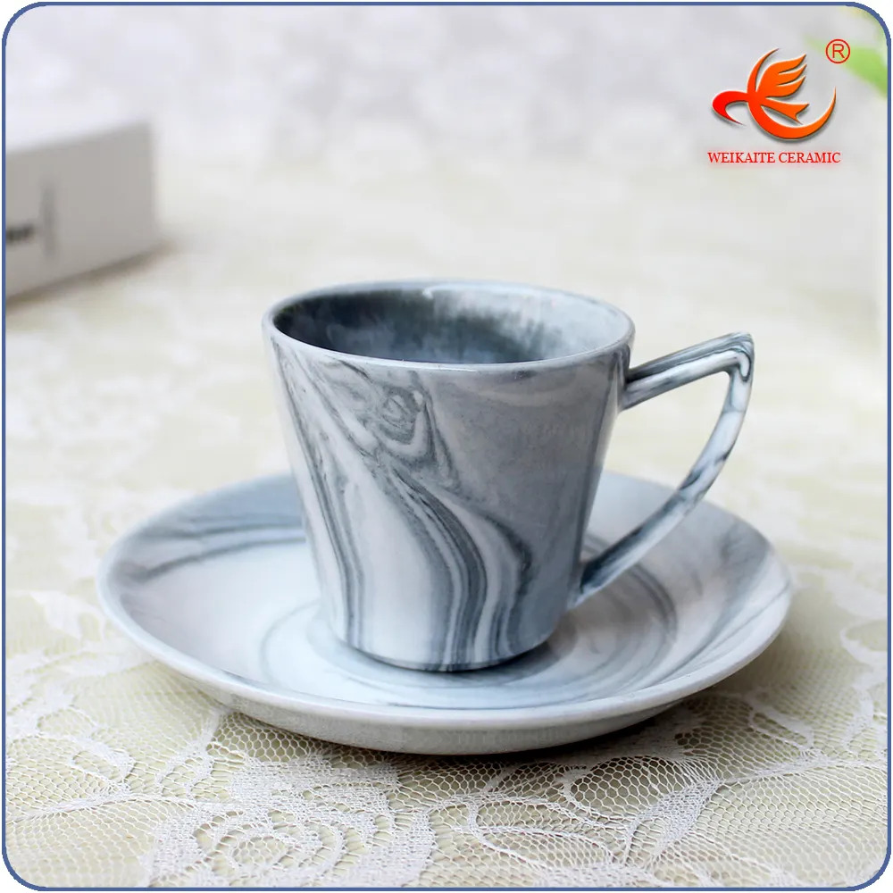 Фарфоровые кофейные чашки и блюдца WKT029MG chaozhou factory ceramic