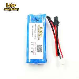 7.4 V 2500 mAH 20C-25C SM 18650 遥控模型飞机直升机高速电池锂离子电池组