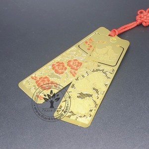Metalen gift gepersonaliseerde metalen bladwijzers met bloem uitgesneden - Product Image 4