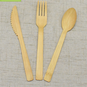 Usa e getta ristorazione Naturale di bambù coltello, forchetta e cucchiaio - Product Image 1