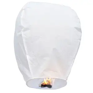 High quality 100% Biodegradable paper Chinese white sky Lantern