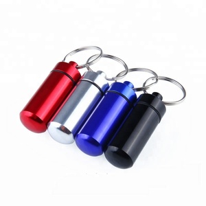 Contenitore per Pillole in <span class=keywords><strong>Alluminio</strong></span> per Viaggi all'Aperto, Portapillole Impermeabile con <span class=keywords><strong>Portachiavi</strong></span> - Product Image 1