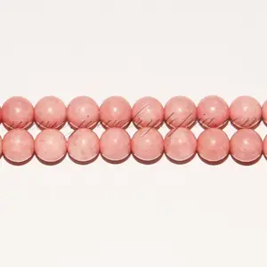 SP3832 낮은 자연 가격 핑크 오팔 라운드 돌 구슬 도매