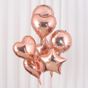 Nouvelle couleur d'hélium 18 pouces en forme de coeur en or rose feuille ballon - Product Image 4