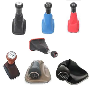 Untuk VW Golf 4 IV MK4 GTI R32 Bora Jetta Mobil 5/6 Kecepatan Baru Desain Gear Shift Knob Boot Cover dengan Harga MT 12 Mm atau 23 Mm