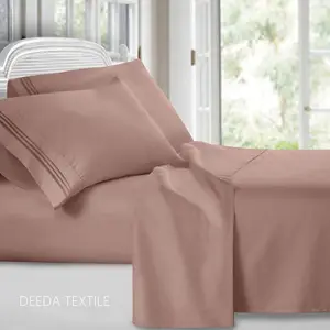 Deeda textile 1800 Thread Count 埃及棉床单套装/超细纤维床单