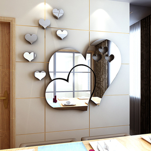 Love design Home 3D <span class=keywords><strong>Miroir</strong></span> Réfléchissant Acrylique Stickers Muraux pour <span class=keywords><strong>salle</strong></span> <span class=keywords><strong>de</strong></span> <span class=keywords><strong>bain</strong></span> salon décors muraux - Product Image 2