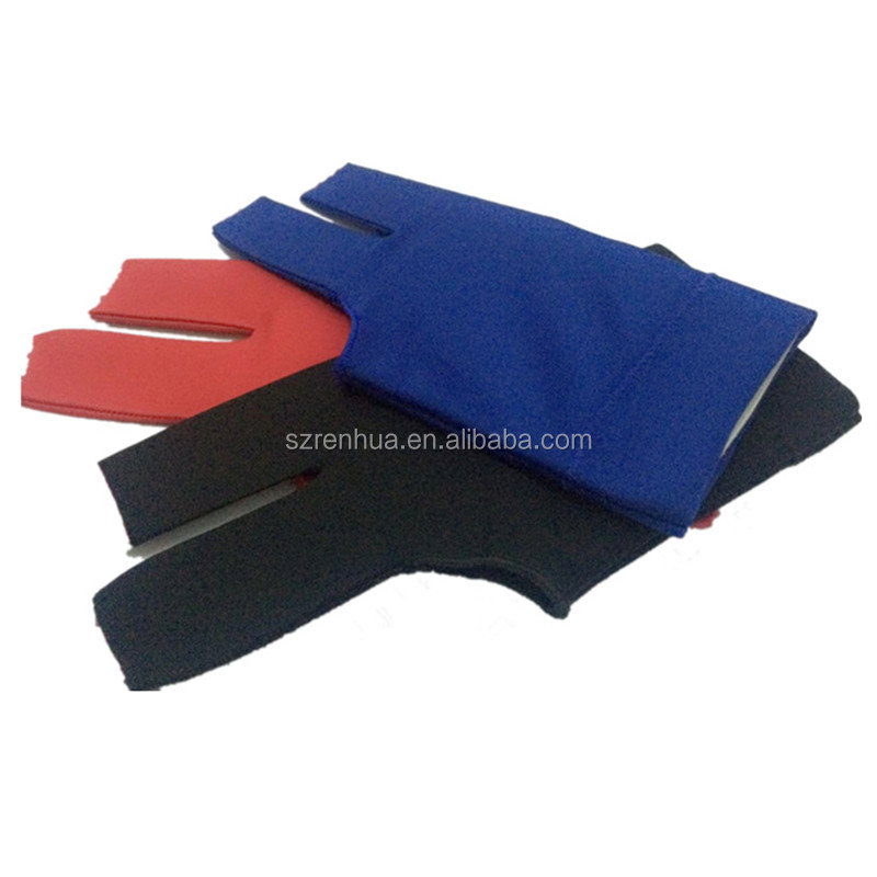 Перчатки для бильярда из спандекса, для трёх пальцев, хорошо впитывают пот, дышащие