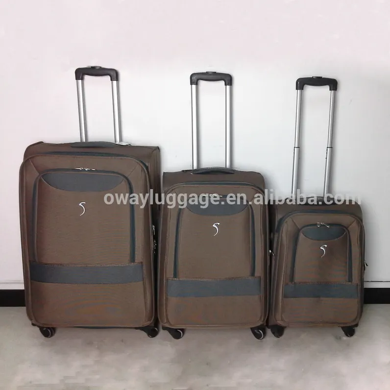 Fabrik OEM ODM Trolley Koffer Set Reisegepäck koffer Tasche 3 Stück 1200D Polyester 360 Grad Rad