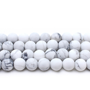 New bead opaca glassata bianco <span class=keywords><strong>howlite</strong></span> <span class=keywords><strong>pietra</strong></span> rotonda perline di <span class=keywords><strong>pietra</strong></span> per i braccialetti monili che fanno (AB1566) - Product Image 4