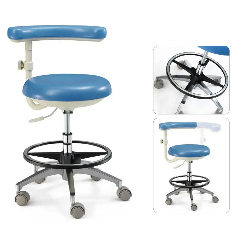 Bequemer Krankenhaus Hot Sale Edelstahl Doctor Chair mit Rad