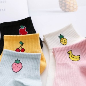 YUELI Custom <strong>Art</strong> Fresh Fruit Boat <strong>Socks</strong> Women Ankle Cotton <strong>Socks</strong> - Product Image 2