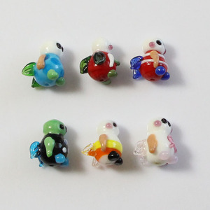 Perle in Vetro di Murano a Forma di Ape, Lavorazione Lampwork - Product Image 5