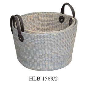 Vietnam laundry basket / Wicker basket / Water hyacinth storage basket (HLB 1589/2)